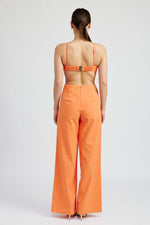 Double O Ring Cut Out Jumpsuit