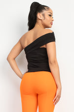 One Shoulder Ruched Top