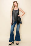 Muted Snake Skin Cami Top w/ Rhinestones