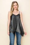 Muted Snake Skin Cami Top w/ Rhinestones