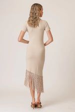 Line And Dot Chrysta Asymmetrical Fringe Dress