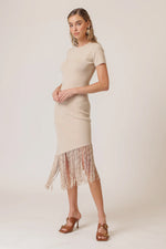 Line And Dot Chrysta Asymmetrical Fringe Dress