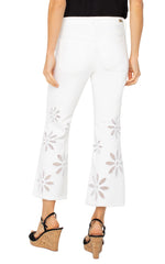 Liverpool Hannah Crop Flare Jeans - White