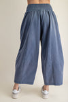 Mineral Washed Wide Leg Pant