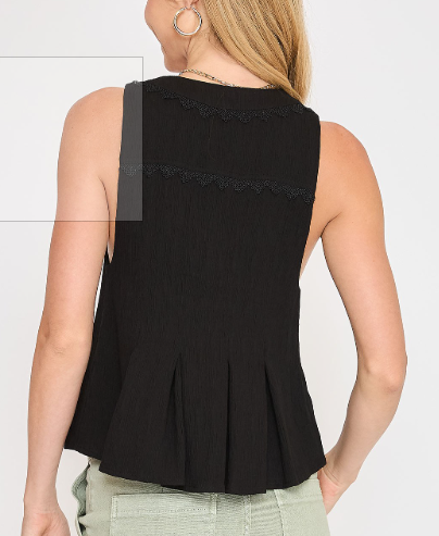 Sleeveless Lace Vest