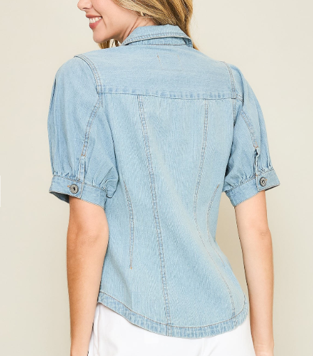 Denim Button Down Top