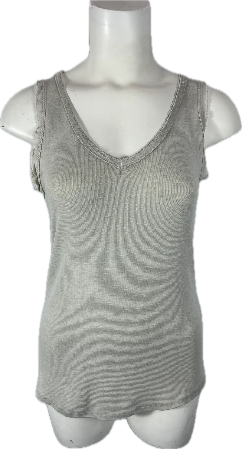 Sequin V-neck Tank Top