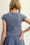 Mineral Washed Cropped T-Shirt