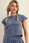 Mineral Washed Cropped T-Shirt