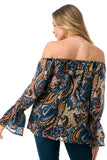 Vava Jane Off the Shoulder Double Ruffle Sleeve Top