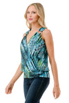 VAVA Vivian Surplice Ring Top - Green Swirl