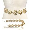 Hammered Metal Flower Link Belt