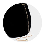 Double Layered Draped Faux Leather Chain Belt