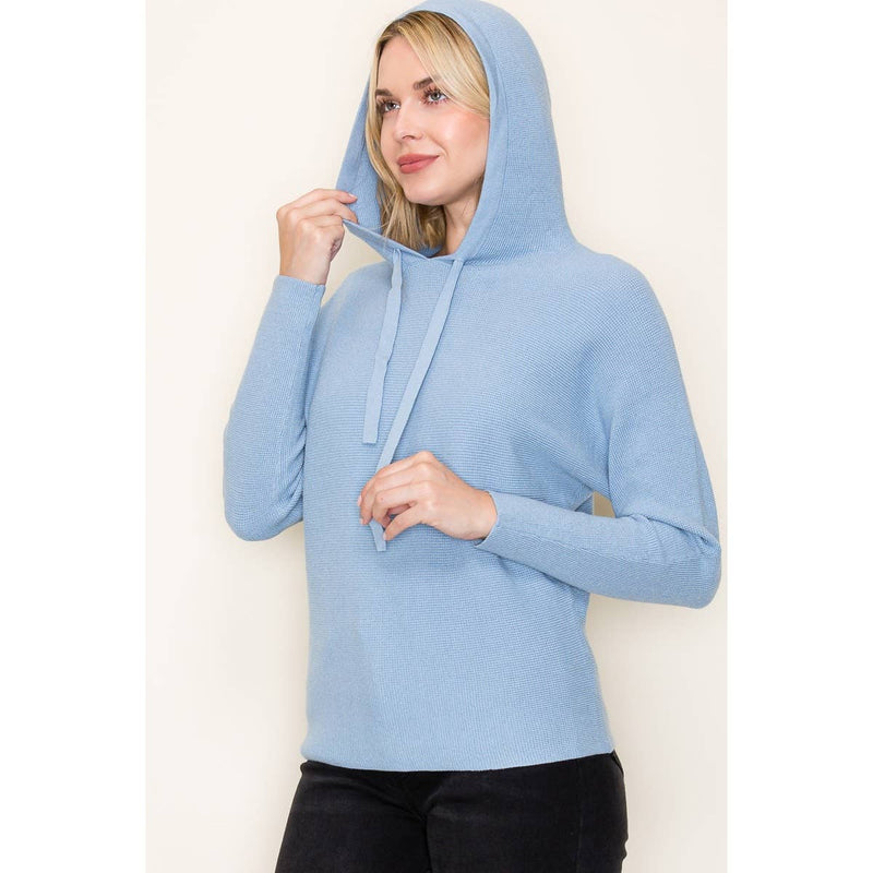 Mini Waffle Texture Pullover Hoodie