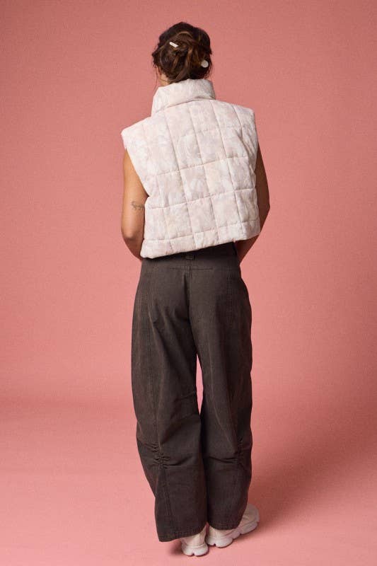 Reversible Cropped Puffer Vest