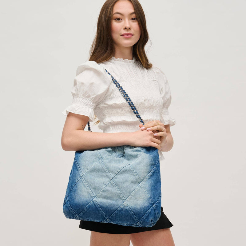 Maisie Quilted Denim Hobo