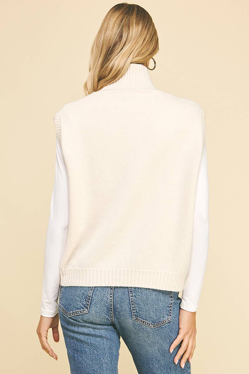 Mock Neck Sweater Vest