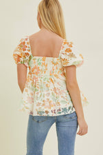 Floral Burnout Top