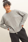 Round Roll Neck Drop Shoulder Sweater