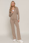Long Sleeve Hoodie Jacket & Pants Sweatsuit Set