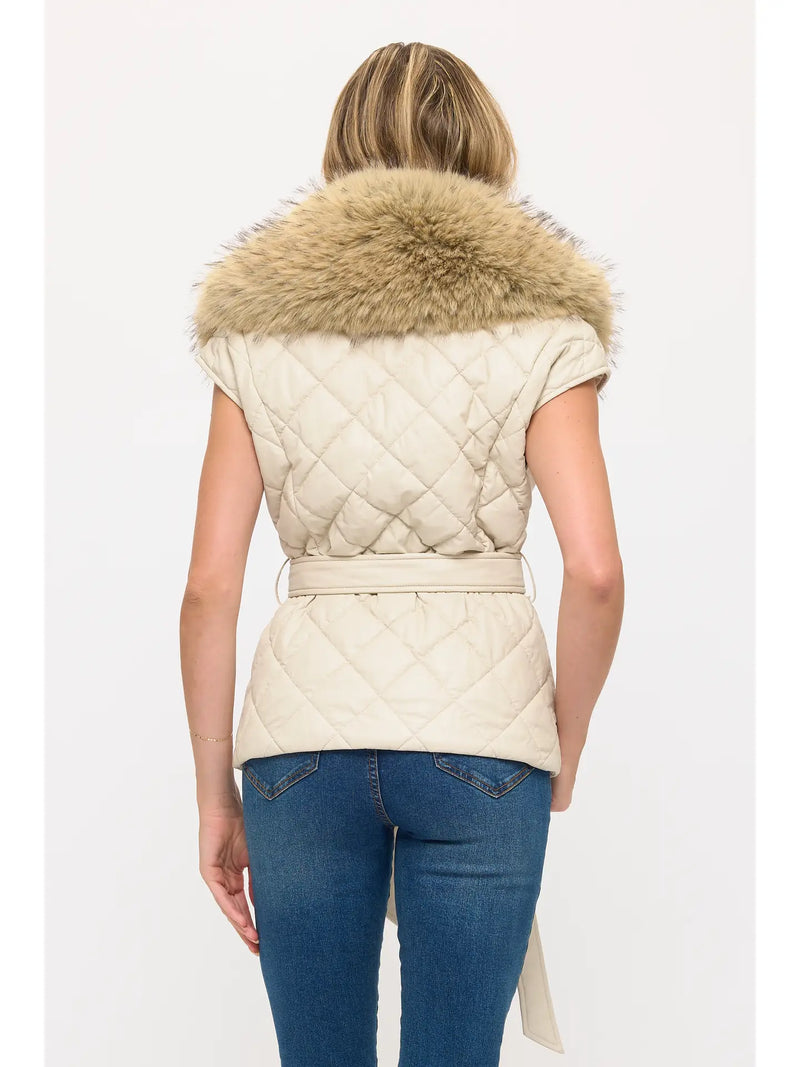 Sovereign Faux Leather Quilted Vest