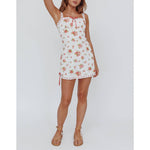 Floral Print Bow Detail Mini Dress
