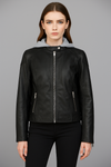 Hooded Faux Leather Moto Jacket | Removable Hood