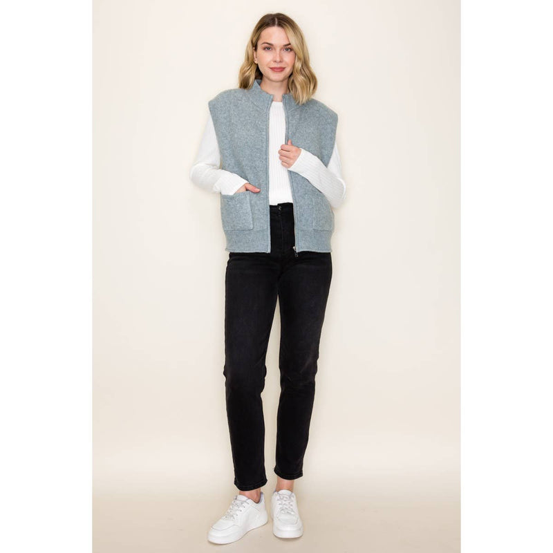 Sweater Vest With Patch Pocket