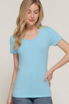 Short Sleeve Scoop Neck Top