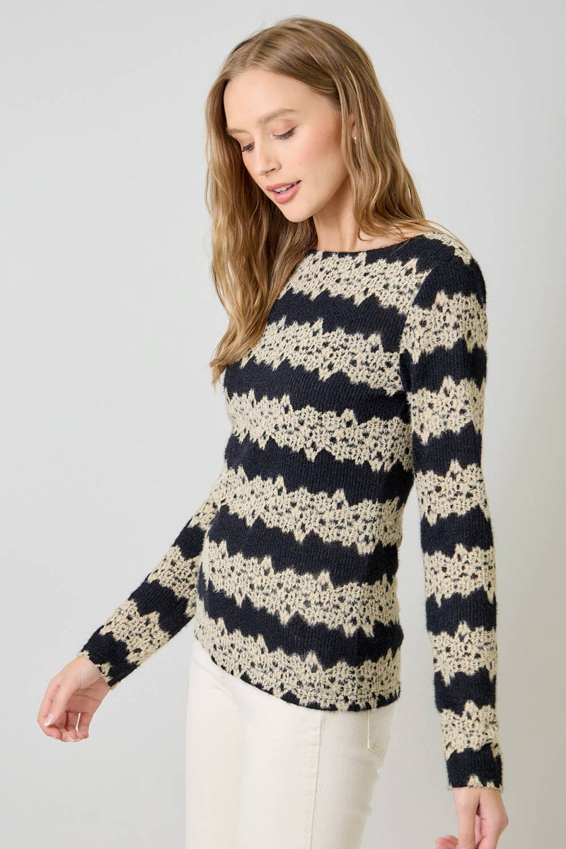 Lace Applique Coverstitch Top