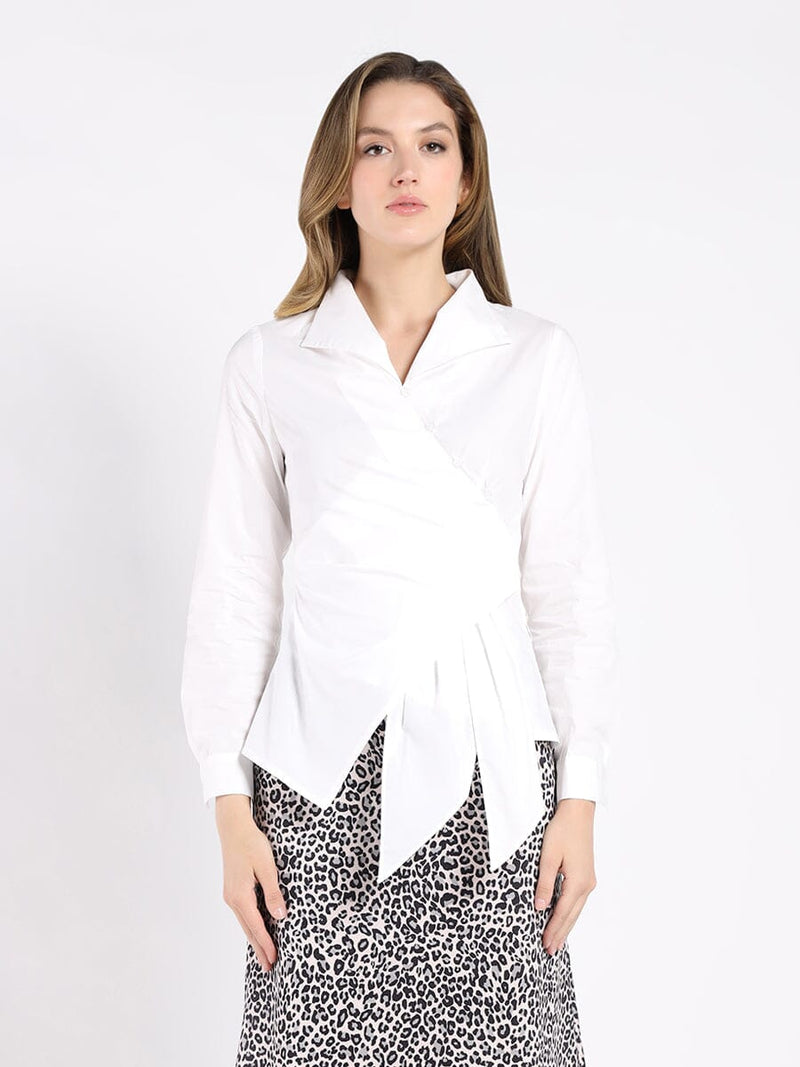 Gracia Asymmetrical Long Sleeve Top