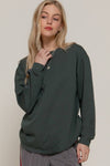 Long Sleeve Round Neck Cotton Tee