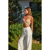 Micro Rib Twist And Shout Crop Top