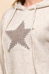 Star Stitched Hoodie Sweater