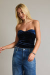 Navy Bustier Top