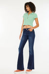 Kan Can Petite Mid Rise Flare Jeans