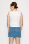 Lace Up Sleeveless Top