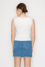 Lace Up Sleeveless Top