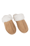 Sand Faux Fur Slip-On Slippers
