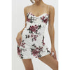 Cowl Neck Floral Mini Dress