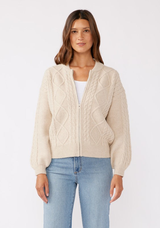 Cable Zip-Up Coatigan