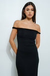 Twist Off Shoulder Maxi Dress