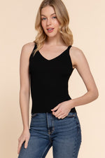 Double V-Neck Cami Top