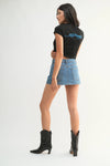 Just USA Denim Mini Skort