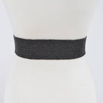 Metal Buckle Stretch Belt: Black
