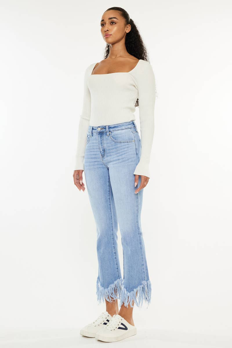 Kan Can High Rise Crop Bootcut Denim