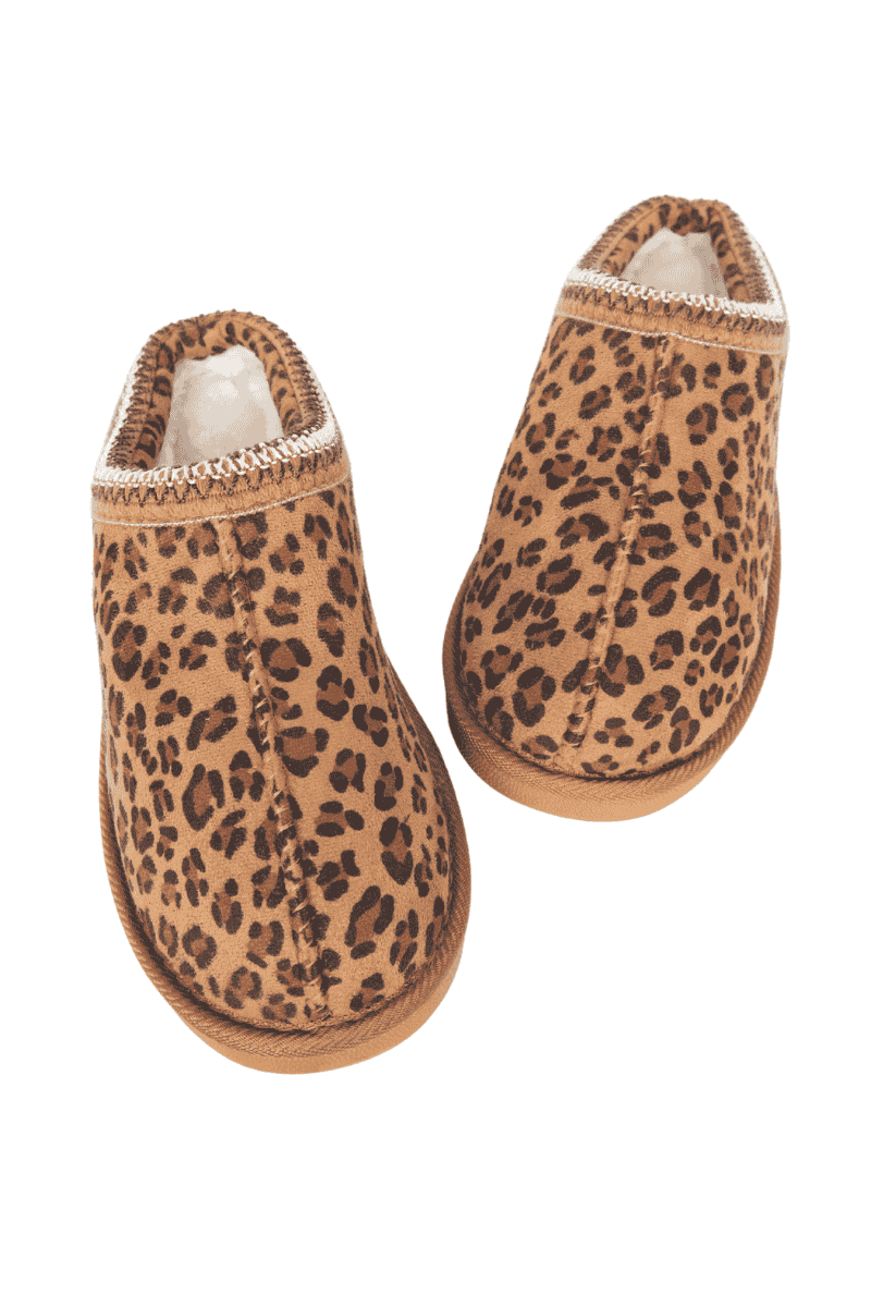 Leopard Print Embroidered Slipper