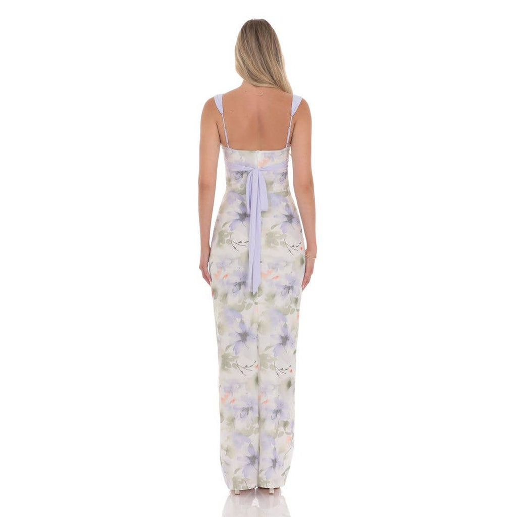 Mesh Two Toned Maxi Dress