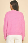 Crew Neck Color Block Long Sleeve Sweater