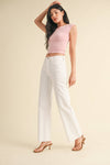 Just Black Denim Slim Palazzo w/ Scissor Cut